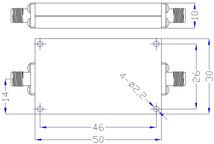 2.5 GHz to 6 GHz Rejection ≥70 dB @ DC-2000MHz High Pass Cavity Filter 01