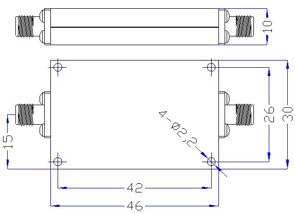 3.0 GHz to 13 GHz Rejection ≥60 dB @ DC-2500MHz High Pass Cavity Filter 01