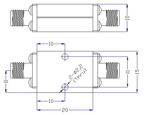 7.0 GHz to 26 GHz Rejection ≥50 dB @ DC-5.85 GHz High Pass Cavity Filter 01