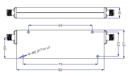 DC-1.0GHz, Rejection: ≥70dB @ 1.3～4.2GHz, Low Pass Cavity Filter OLP-1000 01