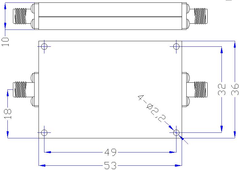 DC-2.0GHz, Rejection ≥45dB @ 2.3-6.0GHz, Low Pass Cavity Filter OLP-2000-A 01