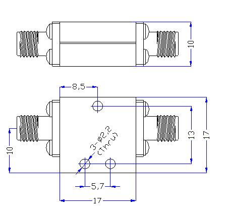 DC-20GHz, Rejection: ≥50dB @ 21.2~27GHz, Low Pass Cavity Filter OLP-20000 01