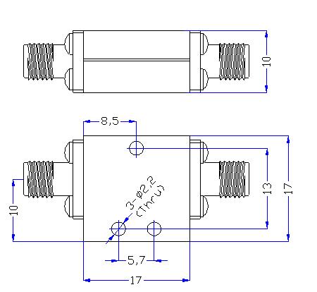 DC-20GHz, Rejection: ≥50dB @ 21.2～27GHz, Low Pass Cavity Filter OLP-20000 01