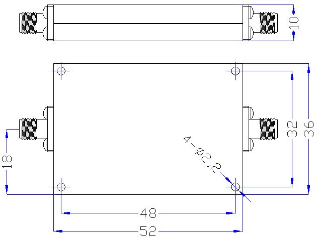 DC-2.3GHz, Rejection ≥50dB @ 2.6-6.9GHz, Low Pass Cavity Filter OLP-2300 01