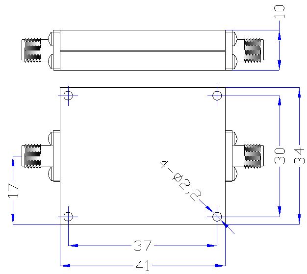 DC-2.7GHz, Rejection: ≥45dB @ 3.45-8.0GHz, Low Pass Cavity Filter OLP-3000 01