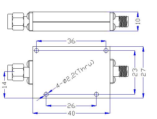 DC-4.5GHz, Rejection ≥50dB @ 5.22～11MHz, Low Pass Cavity Filter OLP-4500-A