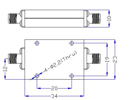 DC-4.5GHz, Rejection: 60dB @ 5.1～13.7GHz, Low Pass Cavity Filter OLP-4500-B 01